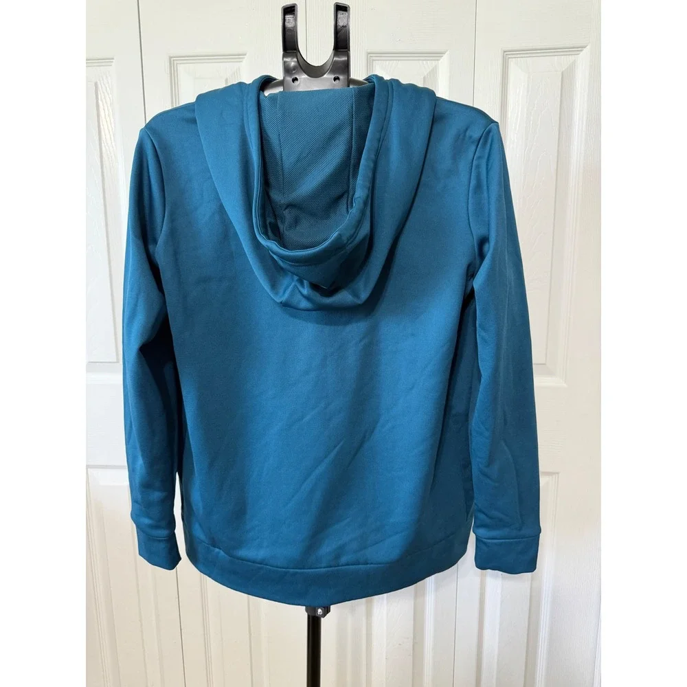 Nike Dri-FIT Full Zip Hoodie Teal Blue Mens Large Athletic Training Sweatshirt